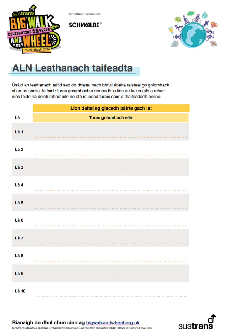 ALN Leathanach taifeadta