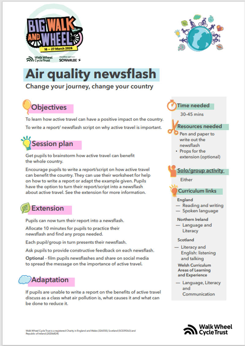 Air quality newsflash