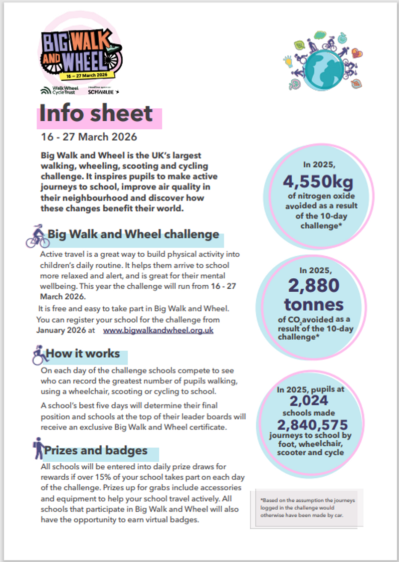 Big Walk and Wheel Information Flyer