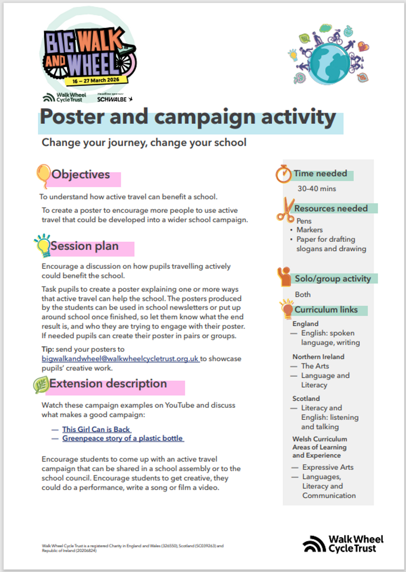 Poster and campaign activity