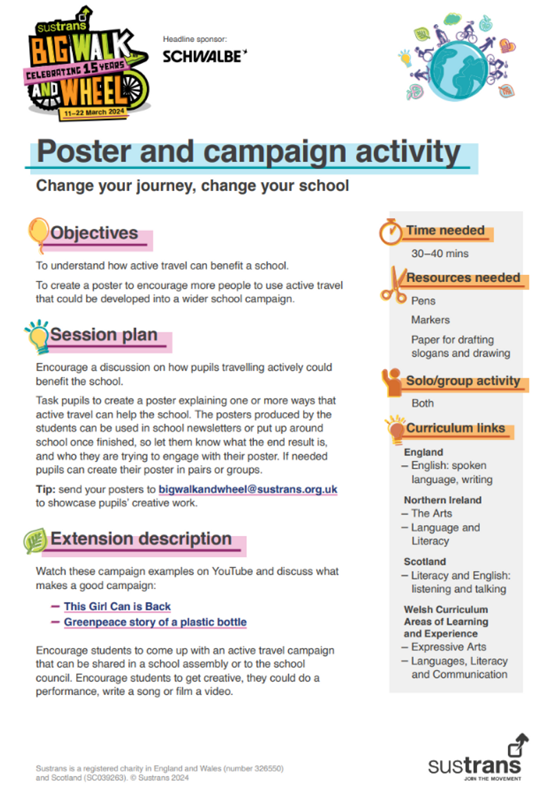 Poster and campaign activity
